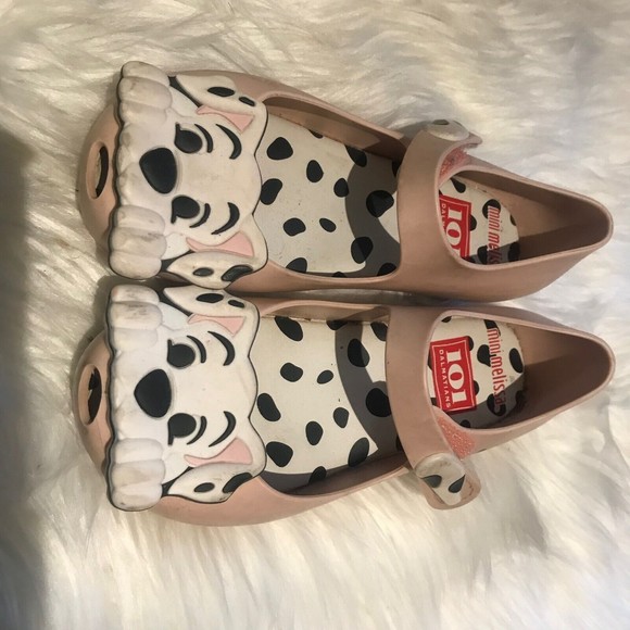 Mini Melissa Blush Ultragirl 101 Dalmatian Shoes US 12k - Picture 1 of 8